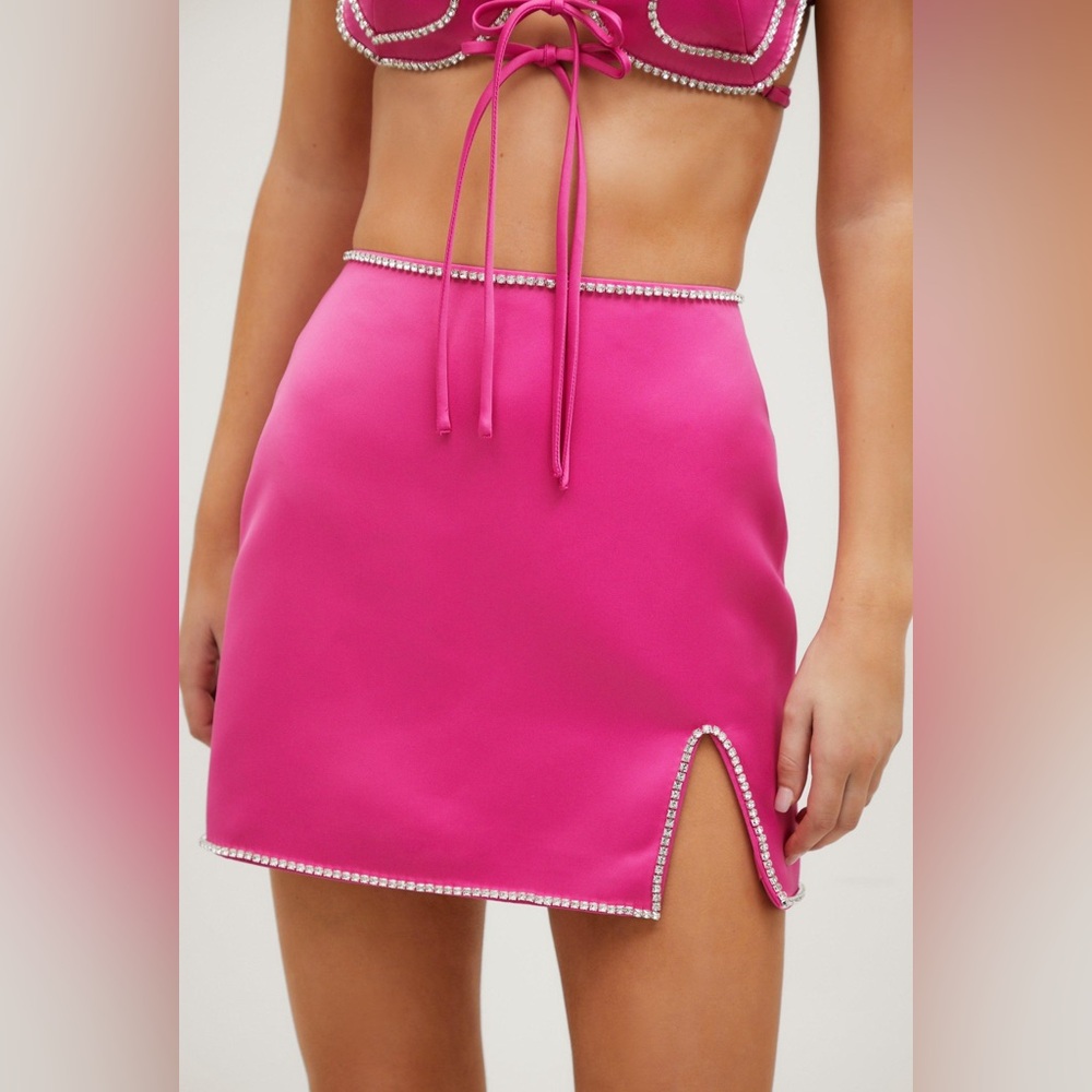 Mixed Sequin Tassel Mini Skirt